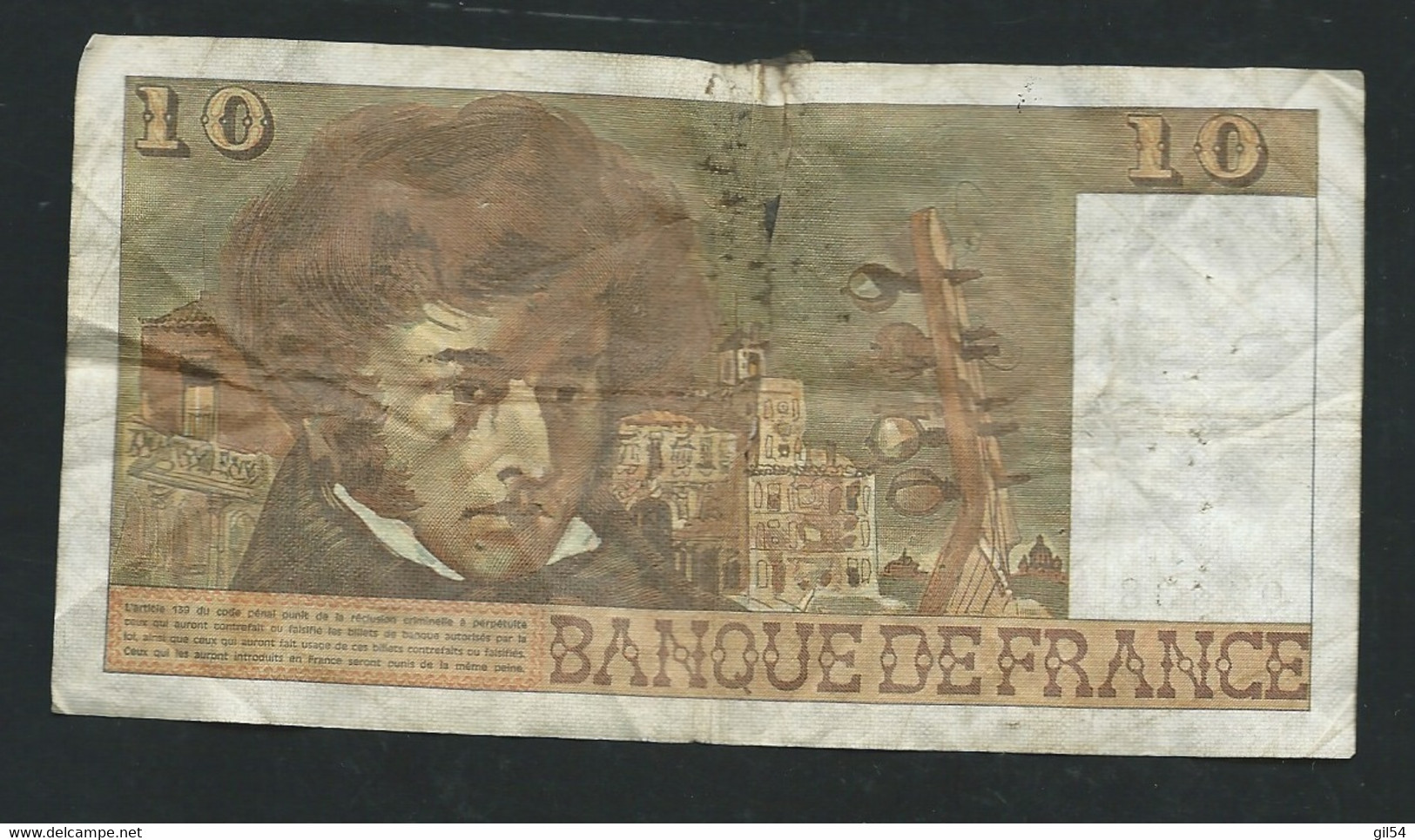 France  - FRANCE 10 FRANCS 1974 BERLIOZ  -  94538 Y.43 - Laura 6010 - 10 F 1972-1978 ''Berlioz''