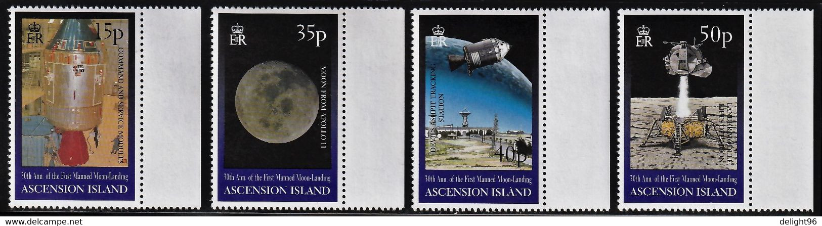 1999 Ascension 30th Anniversary Of Moon Landing Set (** / MNH / UMM) - Afrika