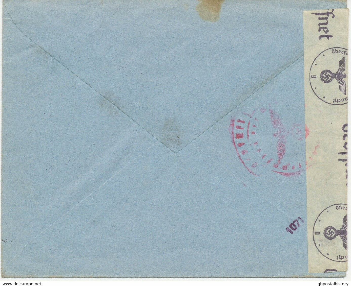 BULGARIEN 1941 12 L Flugpostausg. Selt. EF A. Pra.-Flugpost-Zensur-Bf Dt. Reich - Luftpost