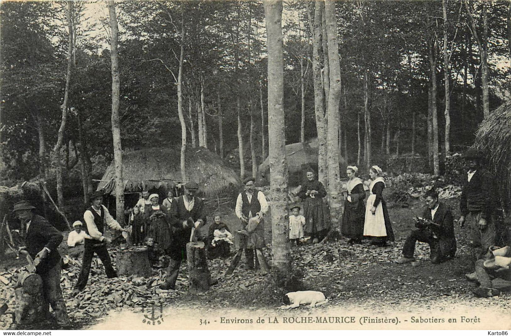 La Roche Maurice * Environs * Les Sabotiers En Forêt * Sabot * Métier Bois - La Roche-Maurice