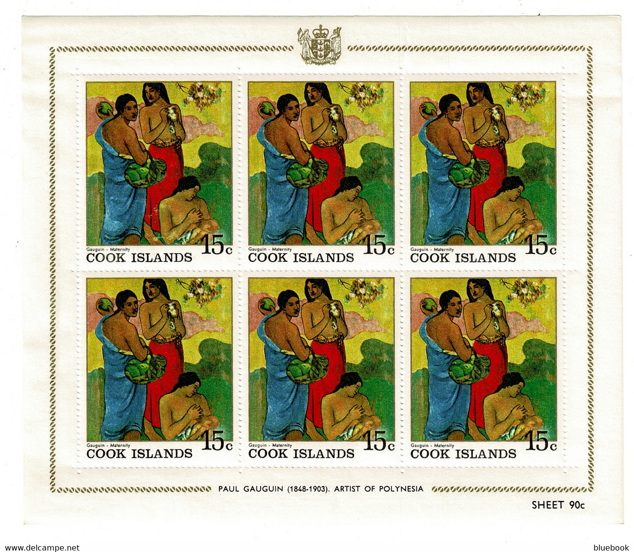 Ref 1474  - Cook Islands - 7 X Miniature Sheets MHH - Paul Gauguin Artist - Art Theme - Cook Islands