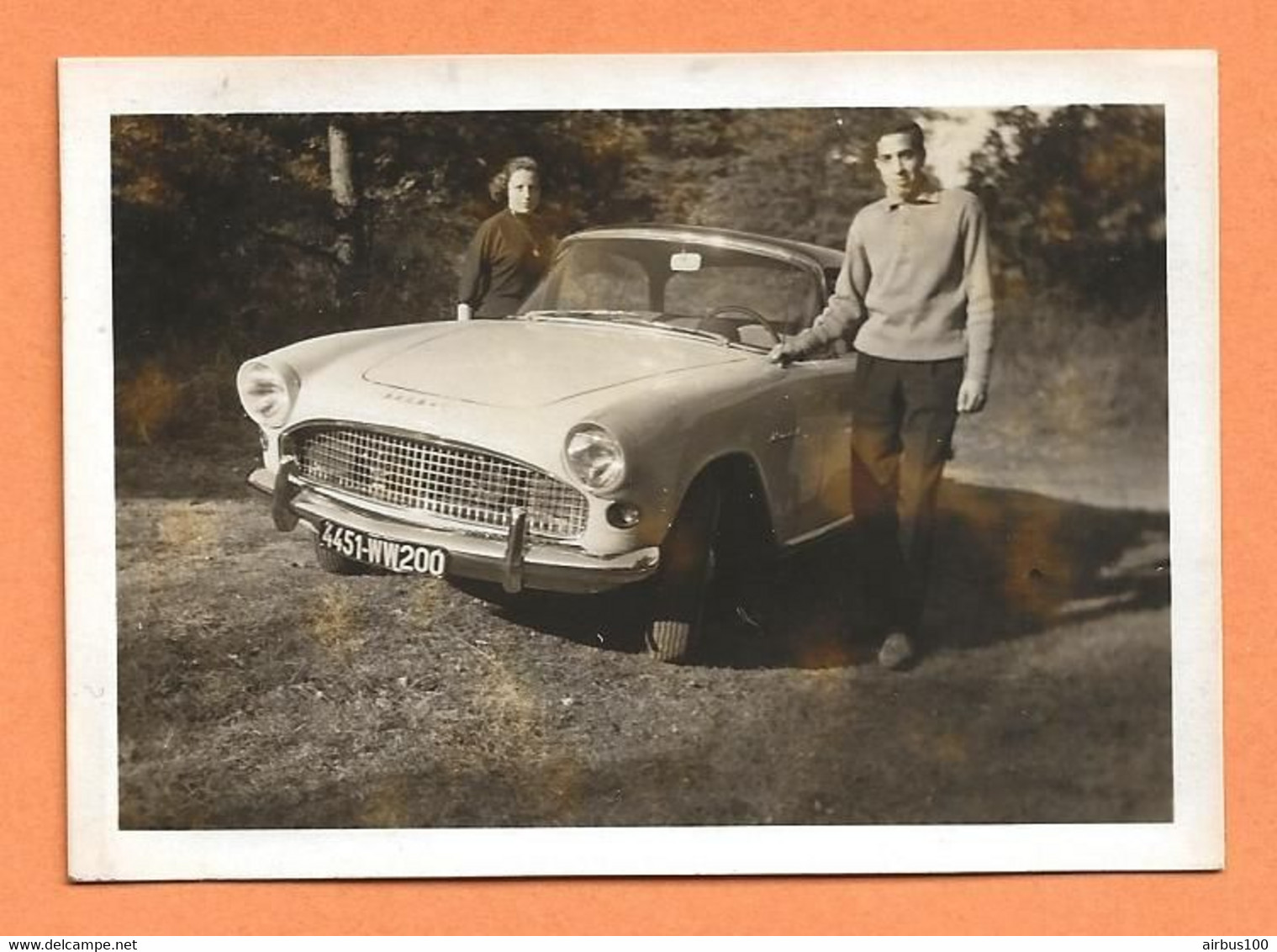 PHOTO ORIGINALE - SIMCA OCÉANE PLEIN CIEL IMMATRICULÉE 4451 WW 200 - Auto's