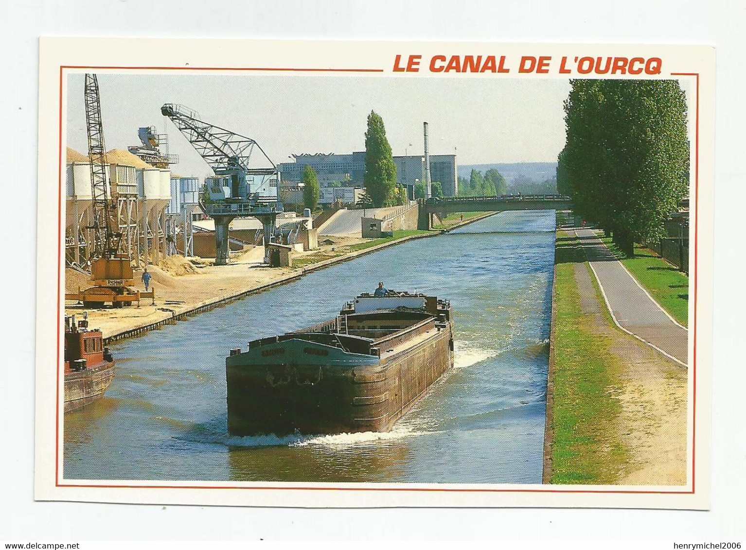 93 Bondy Bobigny Aulnay Péniche Anou Sur Canal De L'ourcq  Grue - Bondy