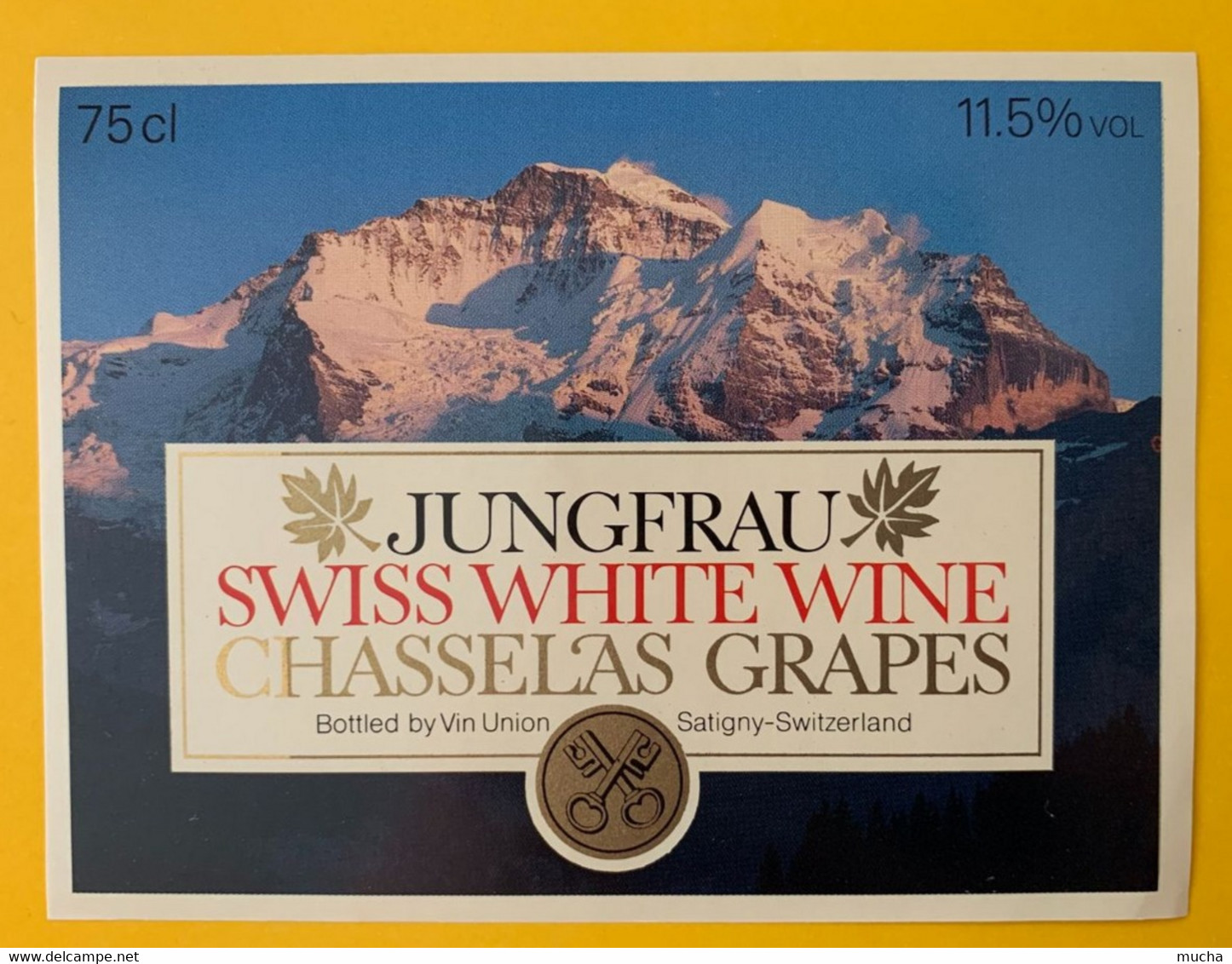 18381 -  Jungfrau Swiss White Wine Chasselas Grapes Vin Union Satigny - Montagnes