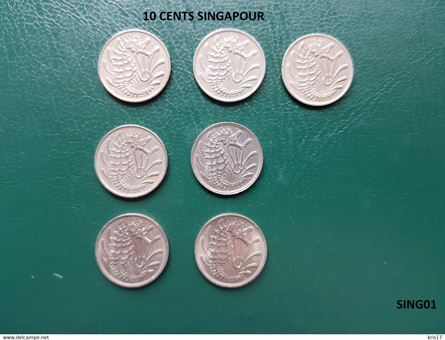 (pi) (SING01) Pièces SINGAPOUR SINGAPORE 10 CENTS 1967-68-69 1971-78 1980-81 - Singapour
