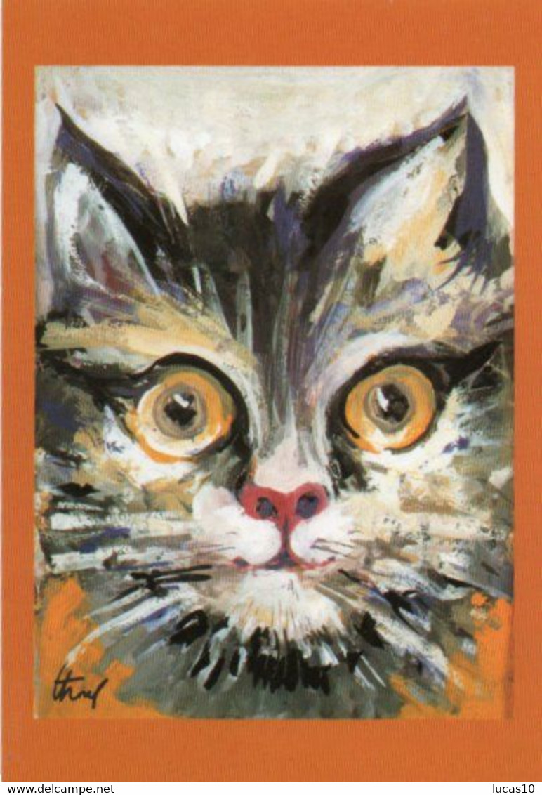 H CHATS  PEINTURE  ORIGINALE DE  THORE - Cats