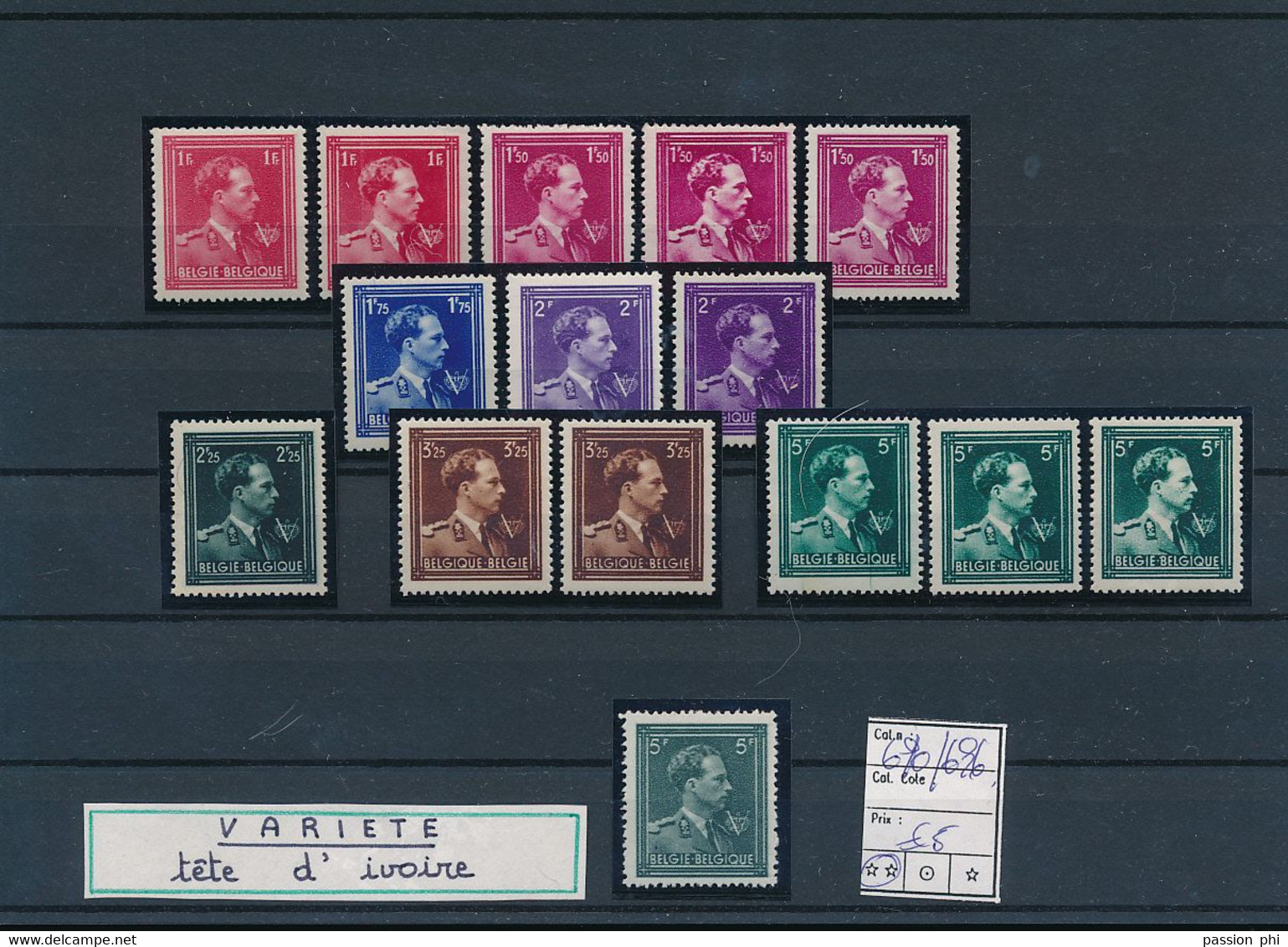 BELGIUM COB 690/696 MNH POSTFRIS SANS CHARNIERES - 1936-1957 Col Ouvert