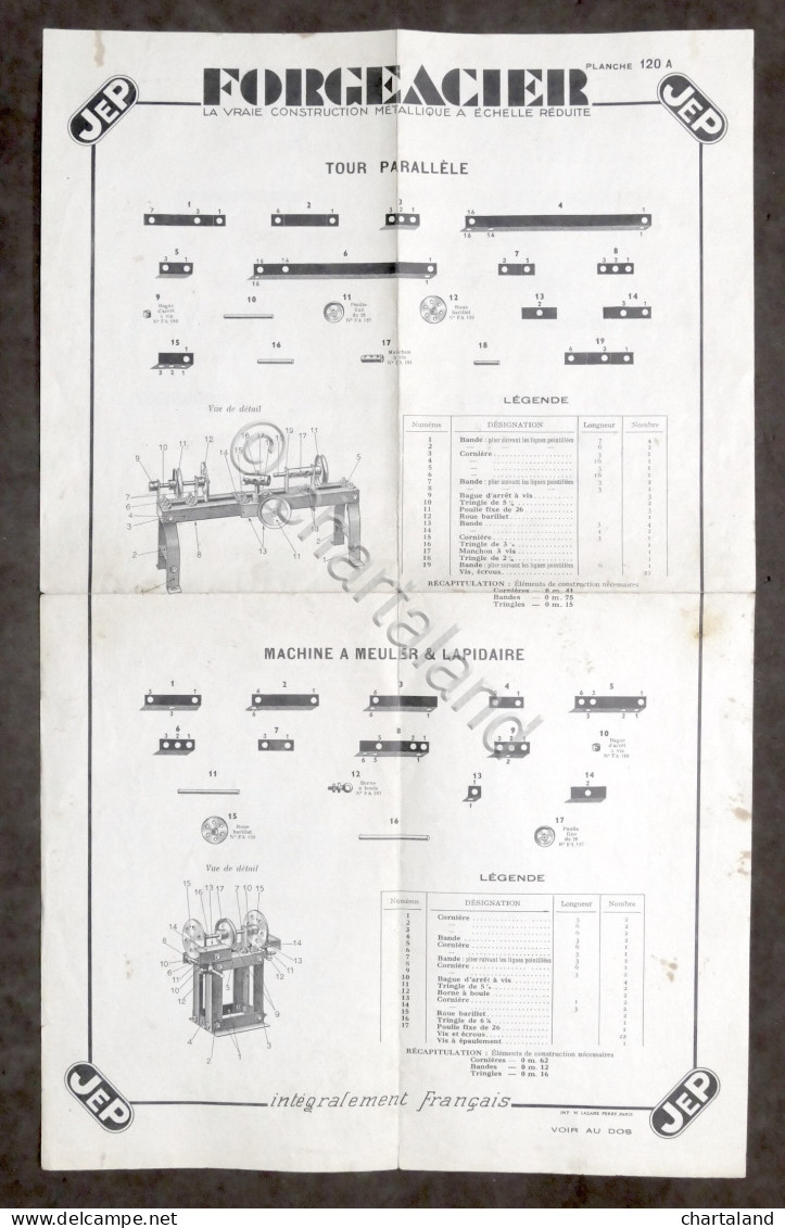 Modellismo - JEP Forgeacier - Planche 120 / 120 A - Petite Usine Avec 2 Machines - Autres & Non Classés