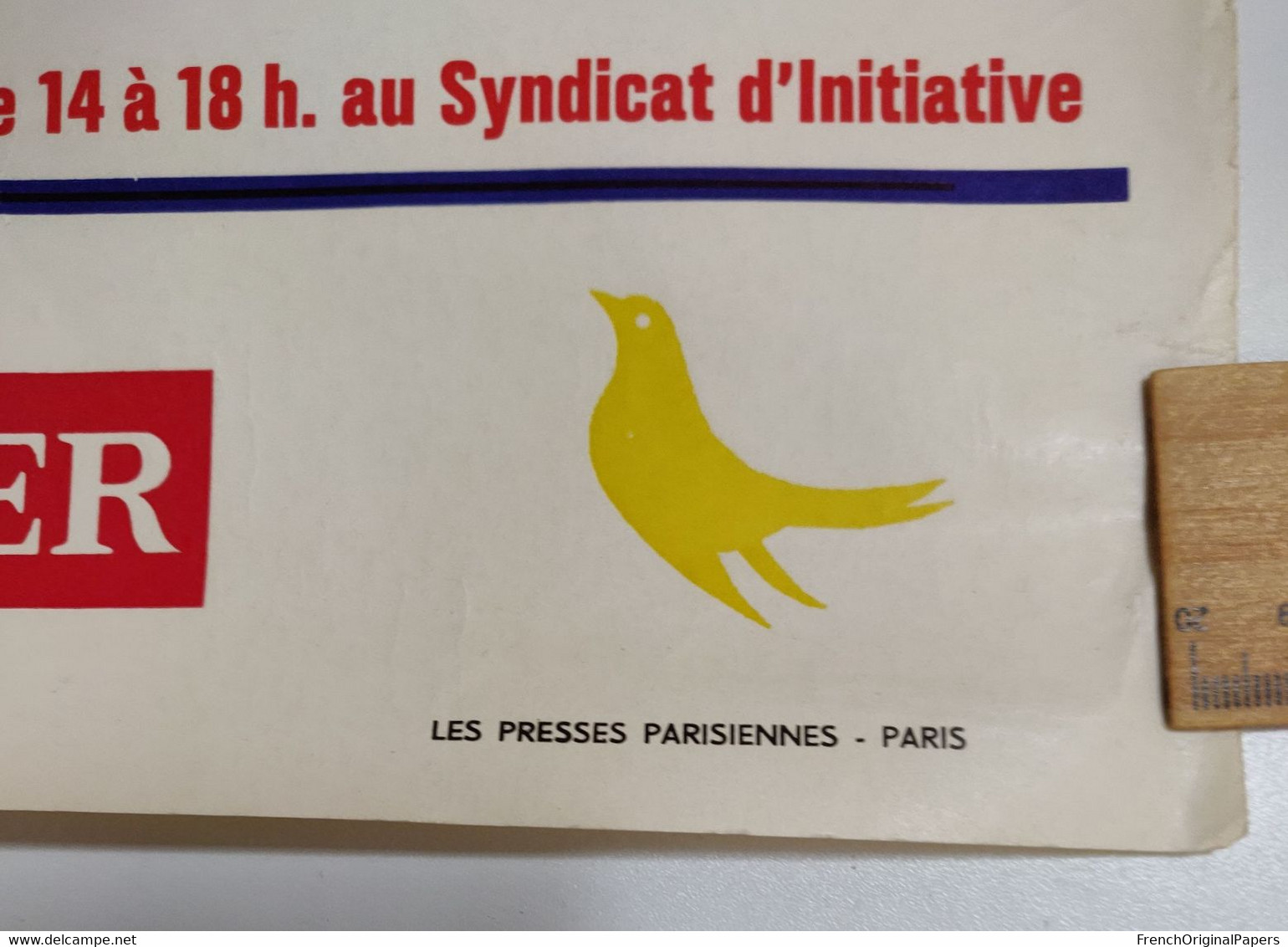 Affiche Originale - Rallye International Canoë Kayak Touring Club De France 1970 Ardèche Vallon Pont D'Arc à Sauze Sport - Posters