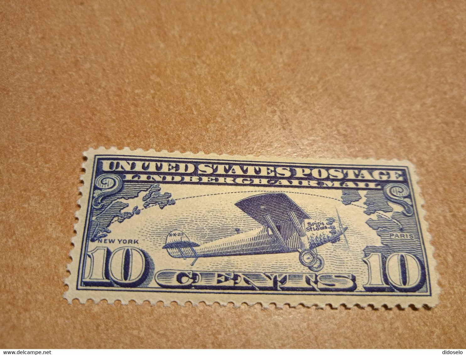 USA - 1927 - Spirit Of St.Louis Plane - MH (*) Stamp - 1b. 1918-1940 Nuovi