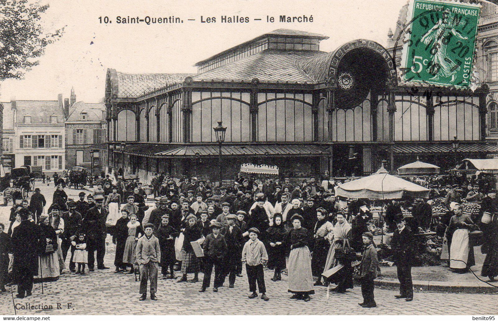 CPA De SAINT-QUENTIN - Les Halles - Le Marché. - Saint Quentin