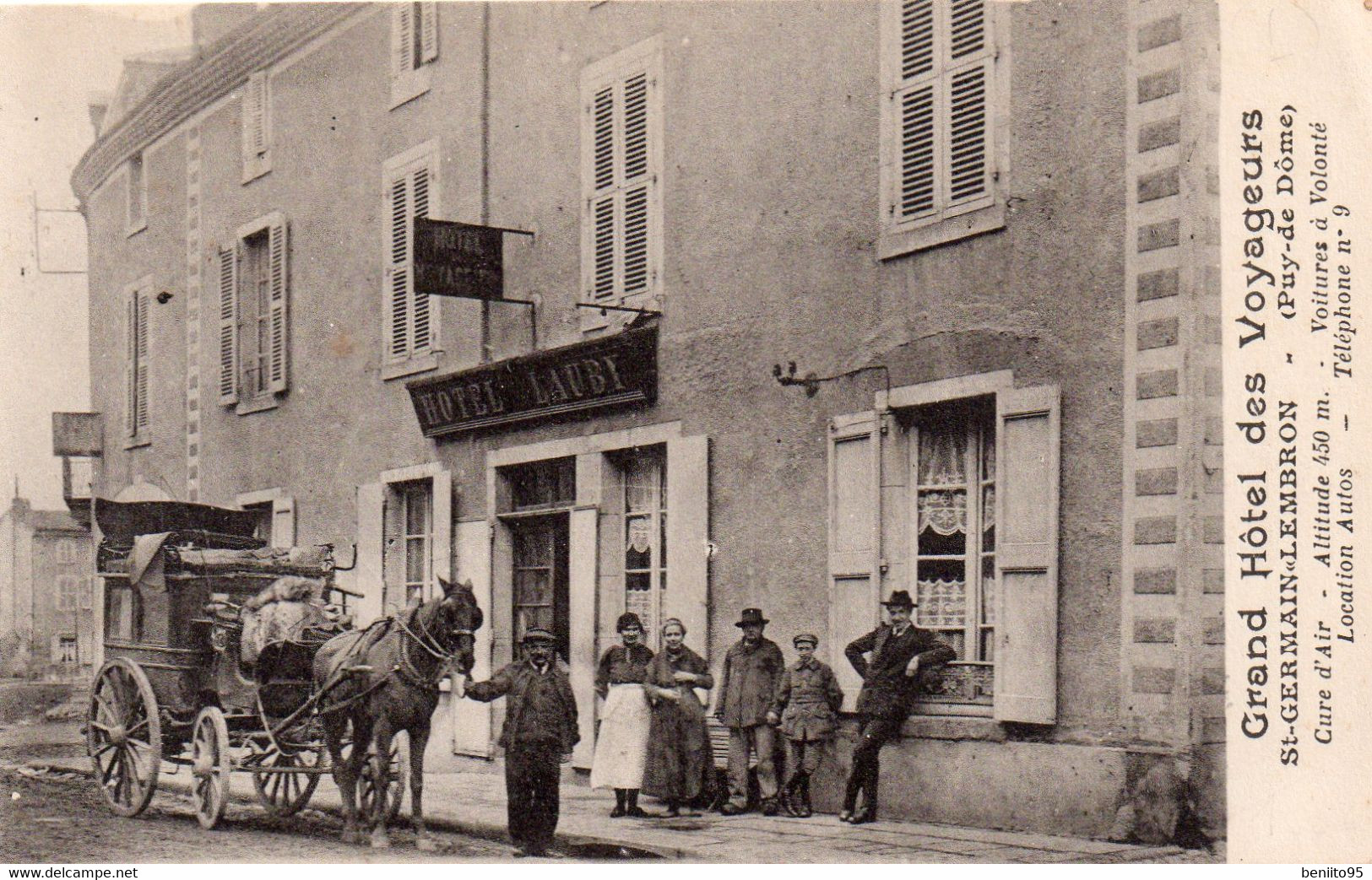 CPA De SAINT-GERMAIN-LEMBRON - Grand Hôtel Des Voyageurs. - Saint Germain Lembron