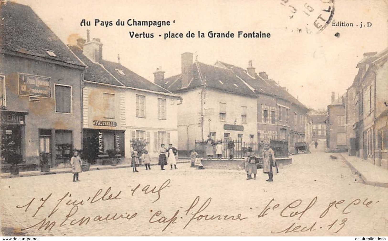 Vertus              51         Place Et Grande Fontaine.  Commerces         (voir Scan) - Vertus