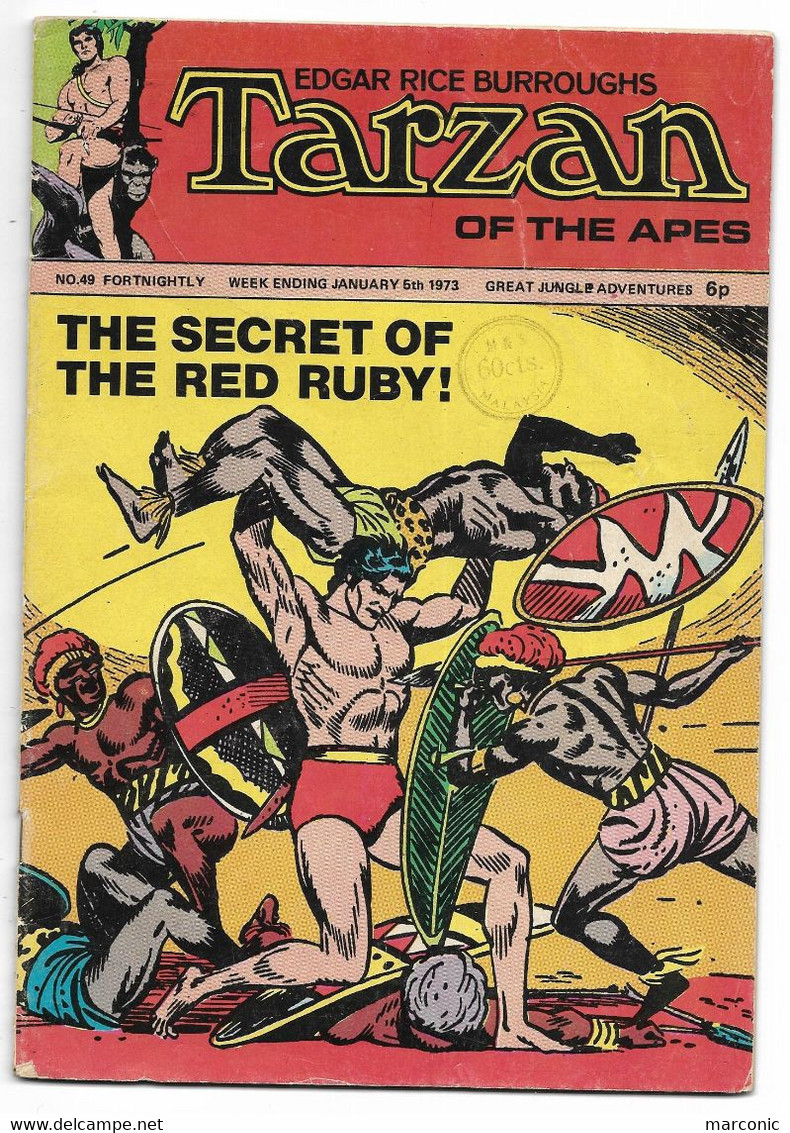 TARZAN N°49 Fortnightly Janv.1973, Edgart Rice Burroughs, The Secret Of The Red Ruby - Andere Uitgevers