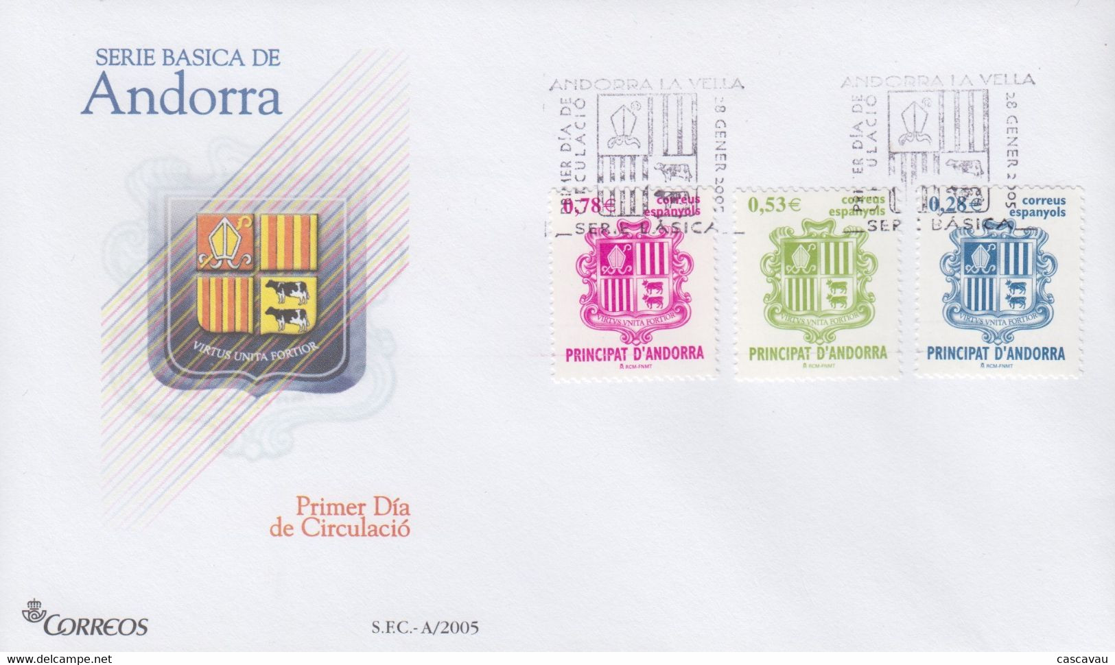 Enveloppe  FDC  1er  Jour   ANDORRE   ANDORRA     Armoiries     2005 - Other & Unclassified