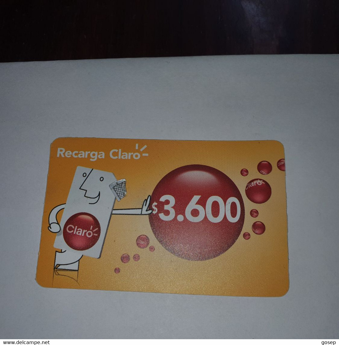 Chile-claro-(19)-($3.600)-(572459060877)-(010653)-(look Outside)-used Card+1card Prepiad Free - Chile