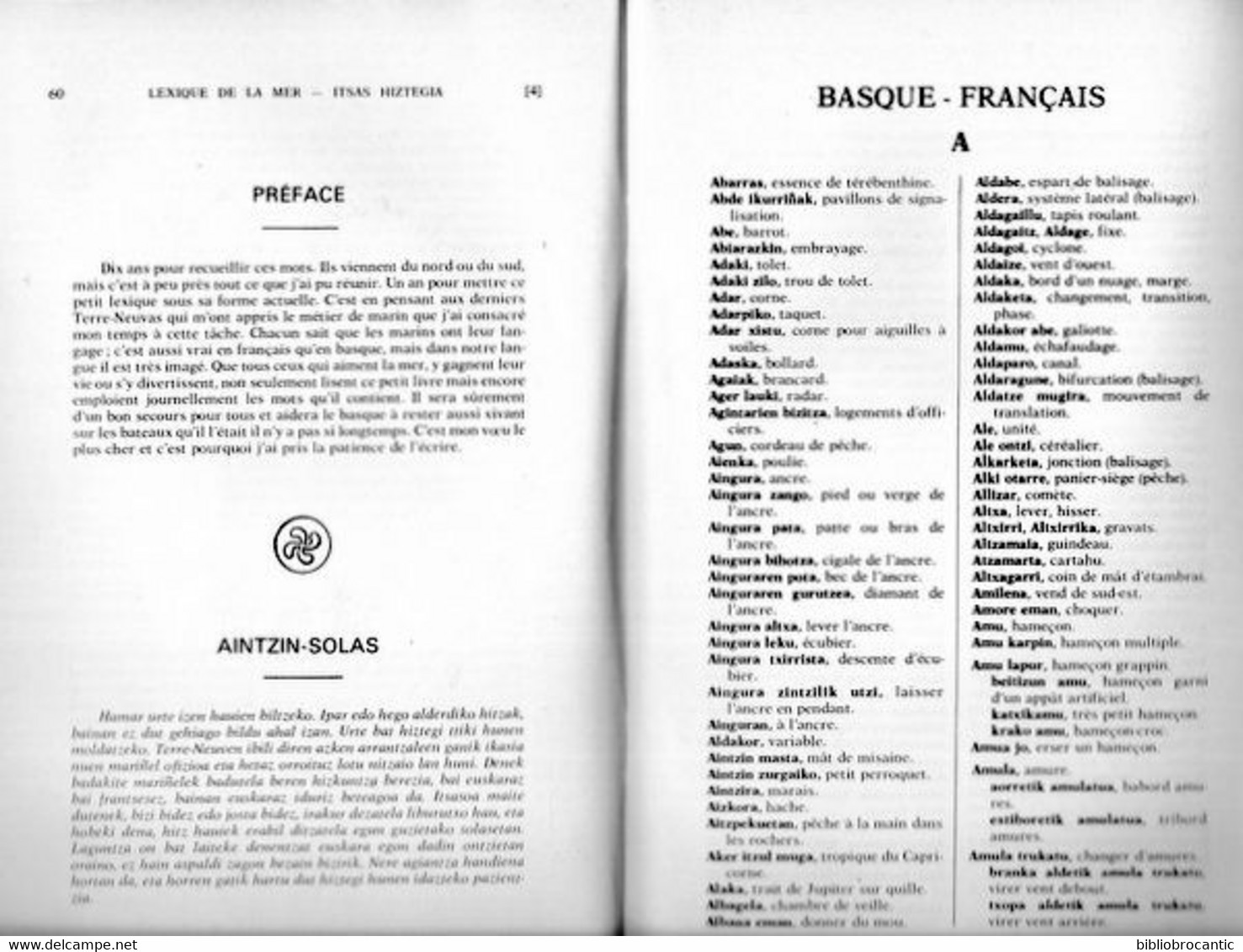 BULLETIN Du MUSEE BASQUE N°96(3°T.1982) LEXIQUE DE LA MER BASQUE-FRANCAIS & FRANCAIS-BASQUE - Baskenland