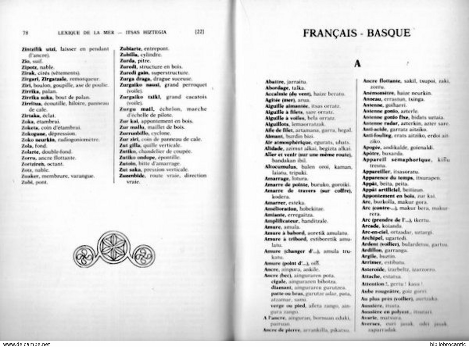 BULLETIN Du MUSEE BASQUE N°96(3°T.1982) LEXIQUE DE LA MER BASQUE-FRANCAIS & FRANCAIS-BASQUE - Baskenland