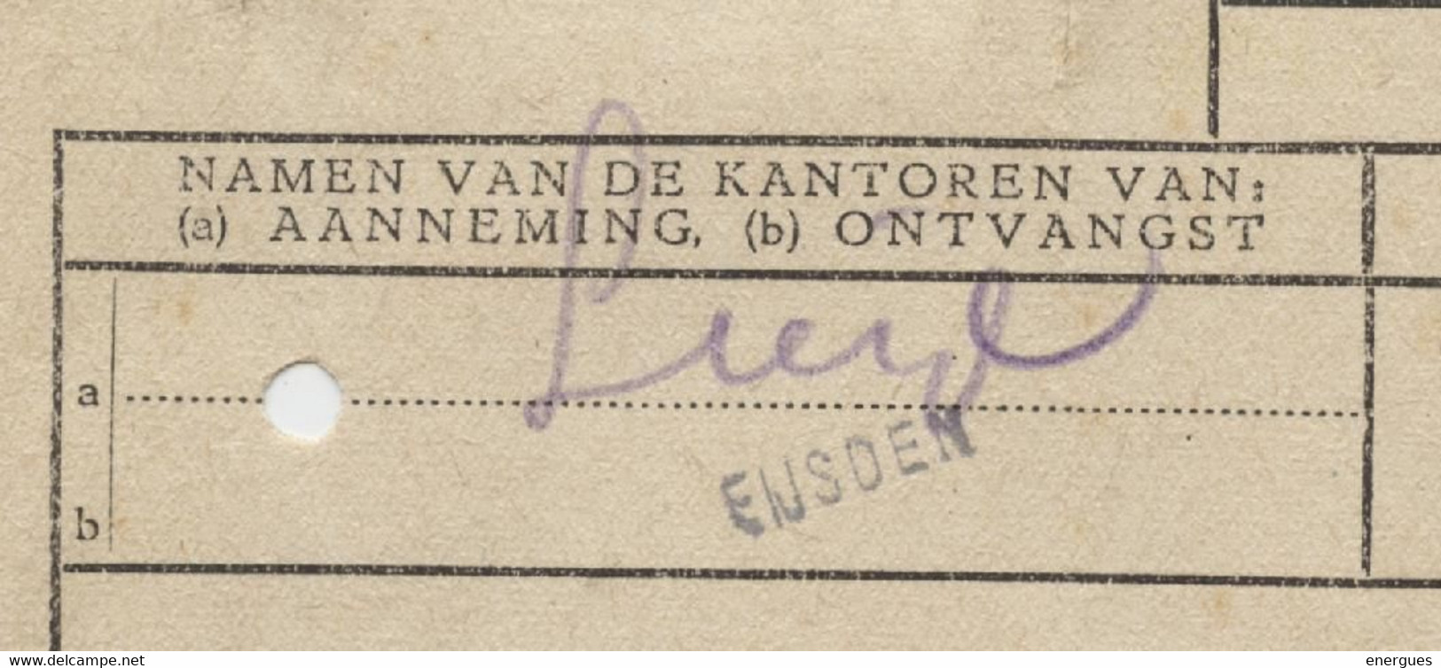 Telegram Nederlands Staatstelegram Geschreven In Het Frans Voor Ensden Rond 1920. Télégramme, Pays-Bas - Télégraphes