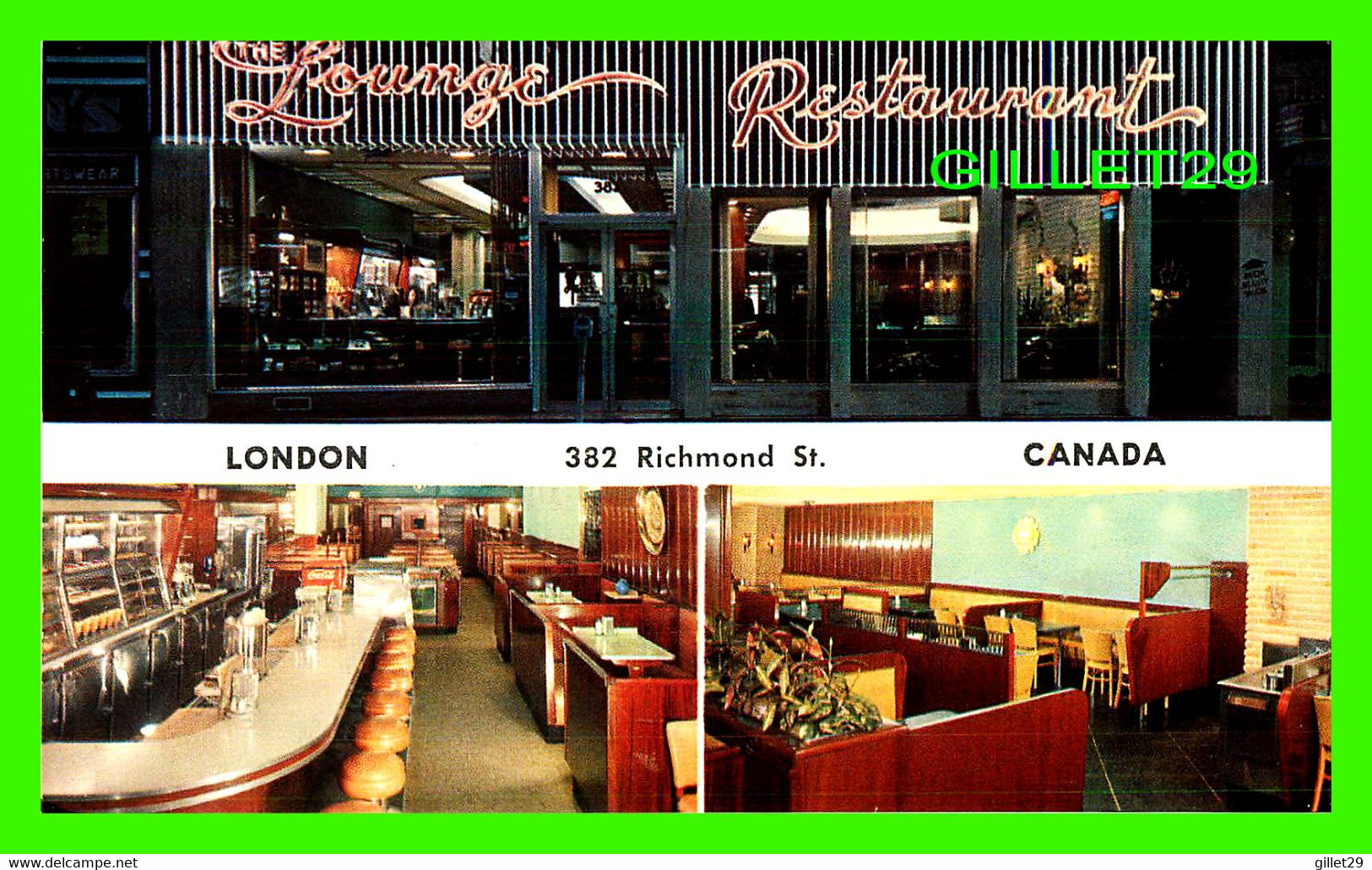 LONDON, ONTARIO - THE LOUNGE RESTAURANT - 3 MULTIVUES -  PUB. BY VICTOR AZIZ - - Londen