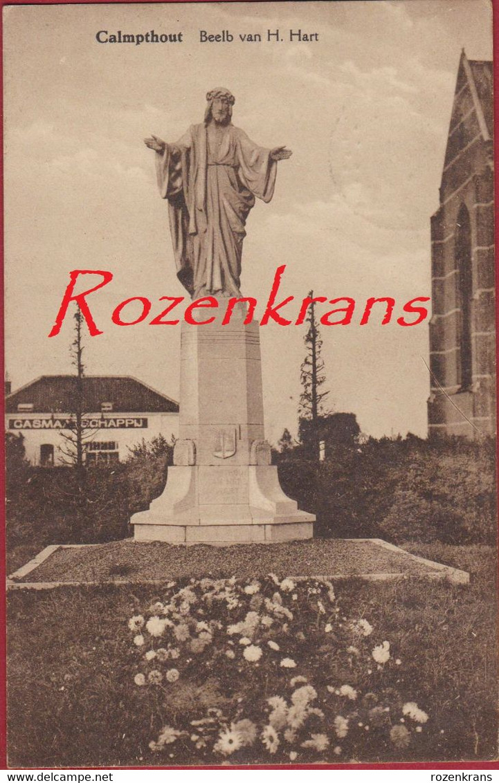 Kalmthout Calmpthout Beeld Van Het Heilig Hart ZELDZAAM 1930 (In Zeer Goede Staat) - Kalmthout