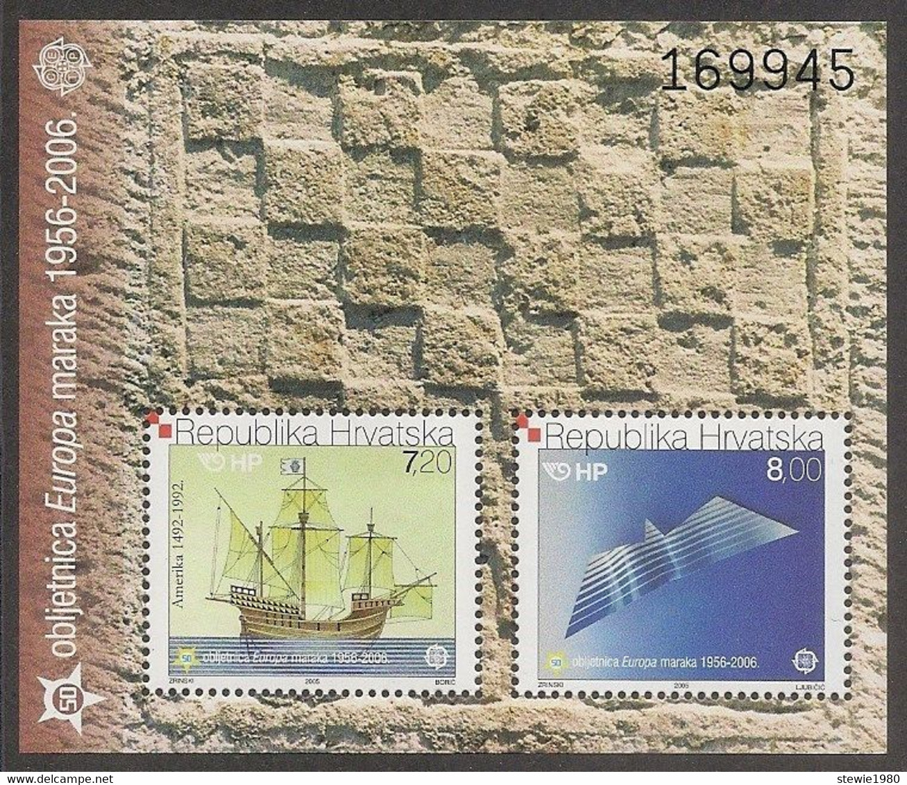 CROATIA 2005 - 50 Years Europa Stamps - S/s MNH - Kroatien