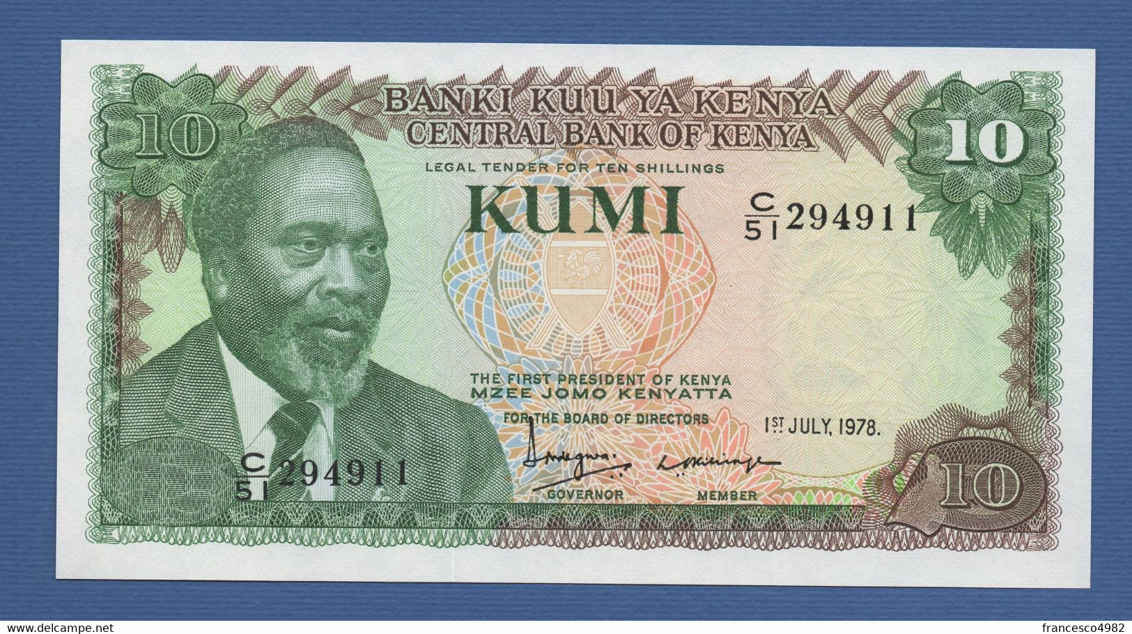 KENYA - P.16a – 10 SHILINGI - SHILLINGS 1978 -  UNC - Kenia