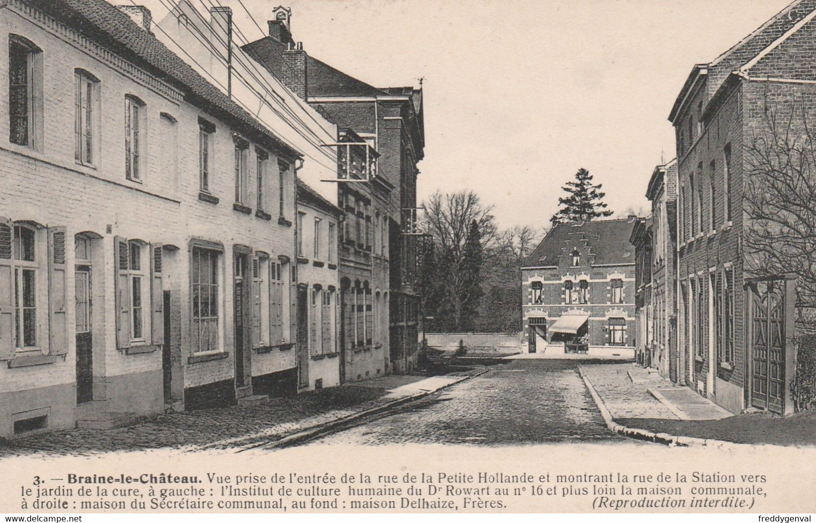 BRAINE LE CHATEAU  VUE PRISE DE L,ENTREE DE LA RUE DE LA PETITE HOLLANDE - Braine-le-Château