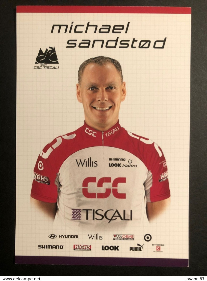 Michael Sandstod - CSC Tiscali - 2001 - Carte / Card - Cyclists - Cyclisme - Ciclismo -wielrennen - Radsport