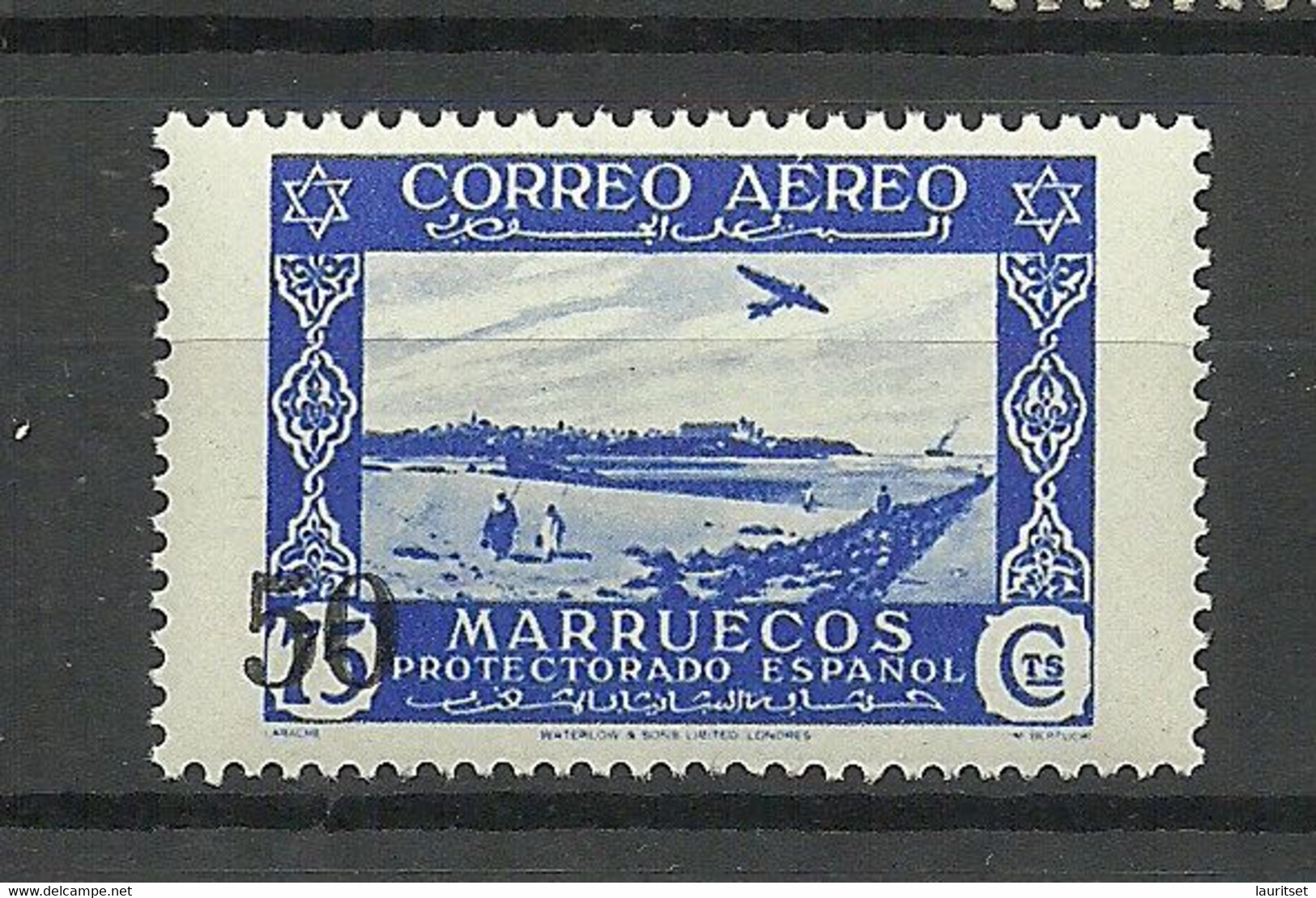 SPANISH MAROCCO Marruecos 1953 Michel 363 II MNH Air Plane - Spanish Morocco