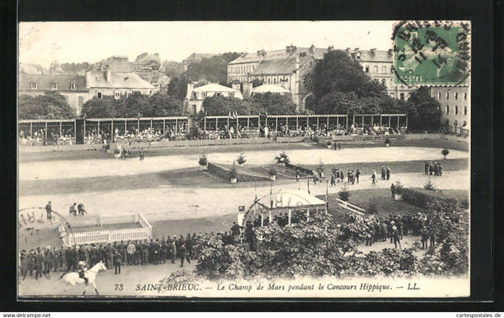 CPA Saint-Brieuc, Le Champ De Mars Pendant Le Concours Hippique, Reitsport - Saint-Brieuc