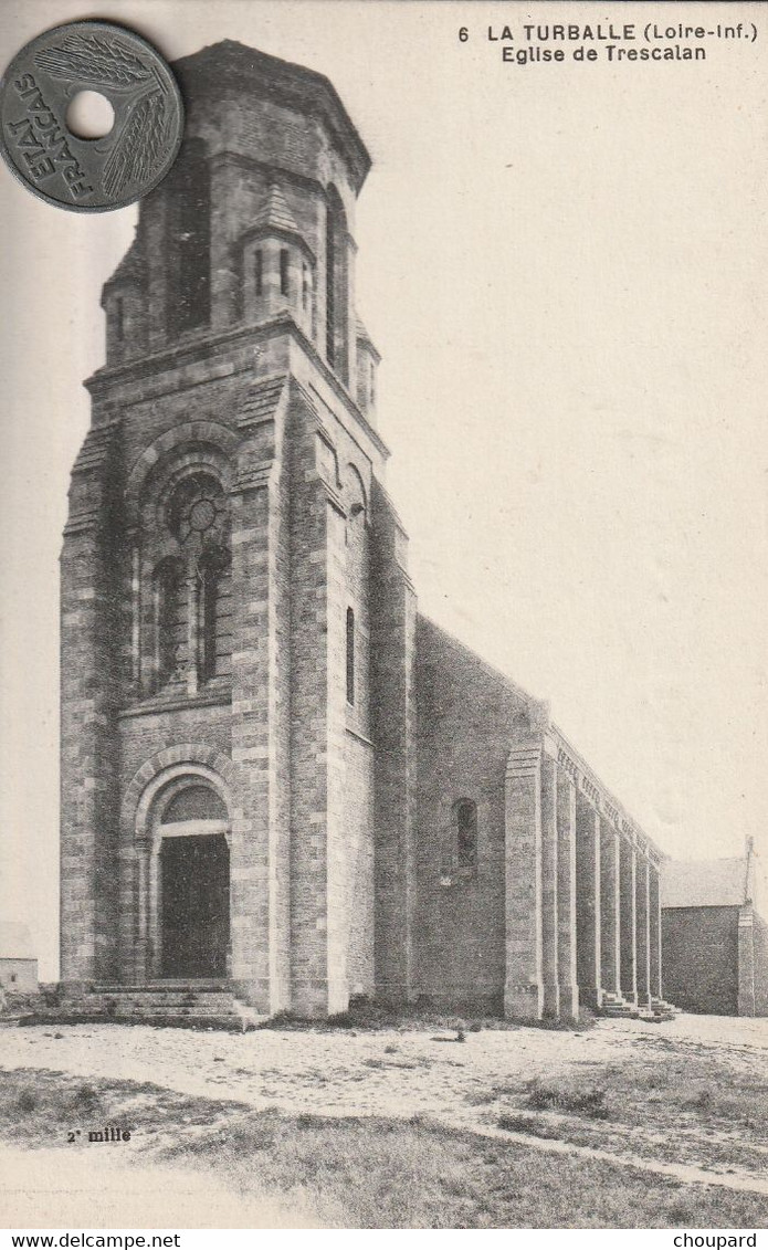 44 -Très Belle Carte Postale Ancienne De LA TURBALLE   Eglise De Trescalan - La Turballe