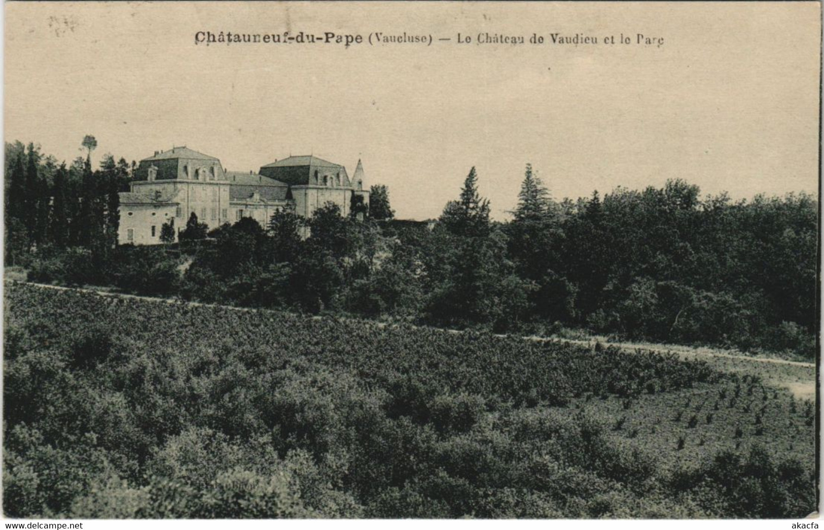 CPA CHATEAUNEUF-DU-PAPE Le Chateau De Vaudieu Et Le Parc (1086213) - Chateauneuf Du Pape