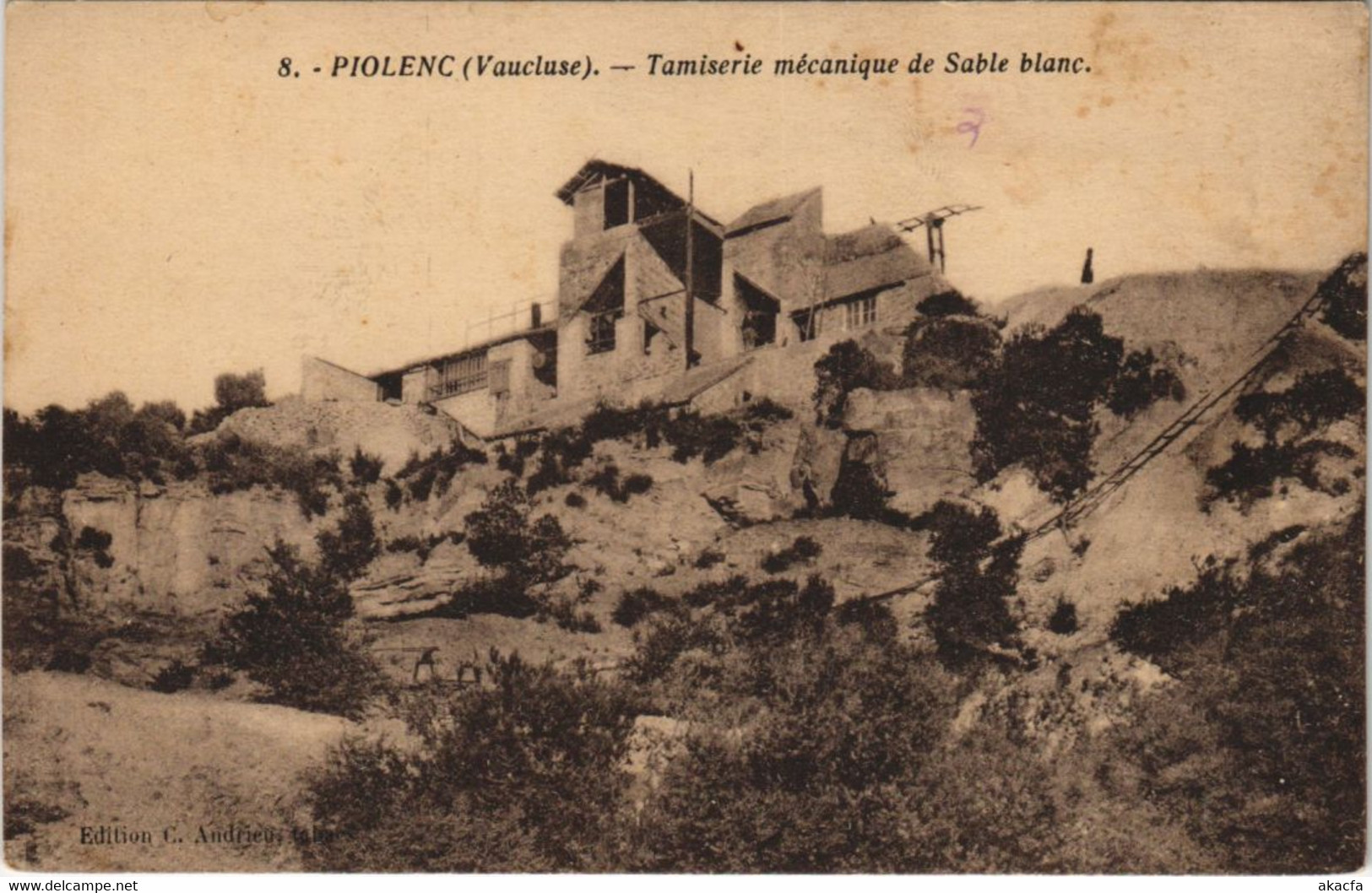 CPA PIOLENC Tamiserie Mecanique De Sable Blanc (1086237) - Piolenc