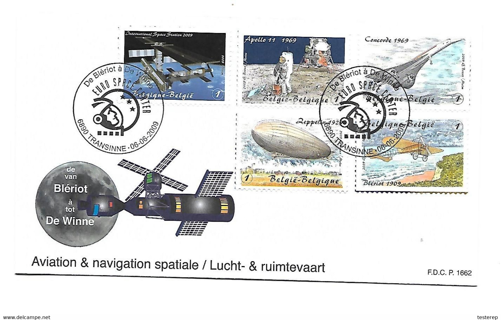 FDC P1662  3916/3950  Blériot   Aviation/Space - Cartas & Documentos