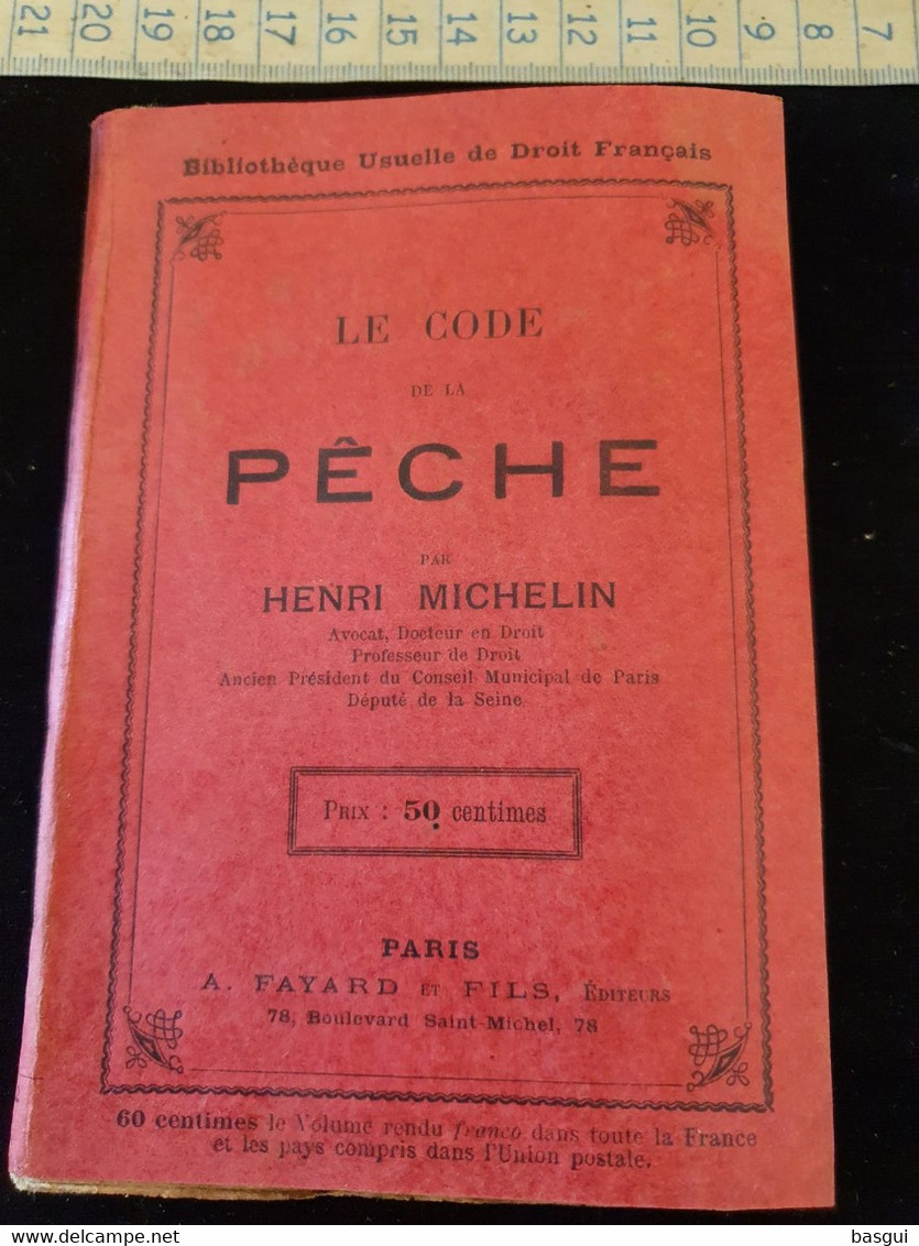 Le Code De La Peche 1892 H.Michelin, Serie 12 - Right