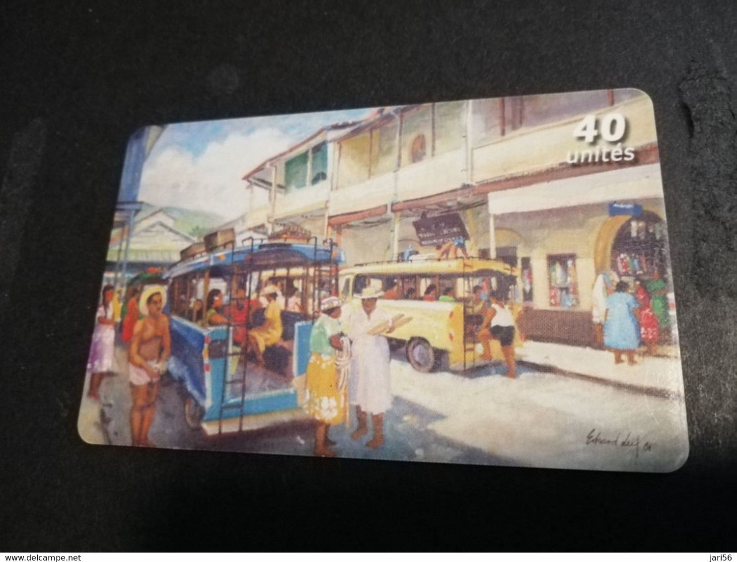 POLINESIA FRANCAISE  CHIPCARD  40 UNITS  LES TRUCKS  STREET SCENE           **4919** - Polynésie Française