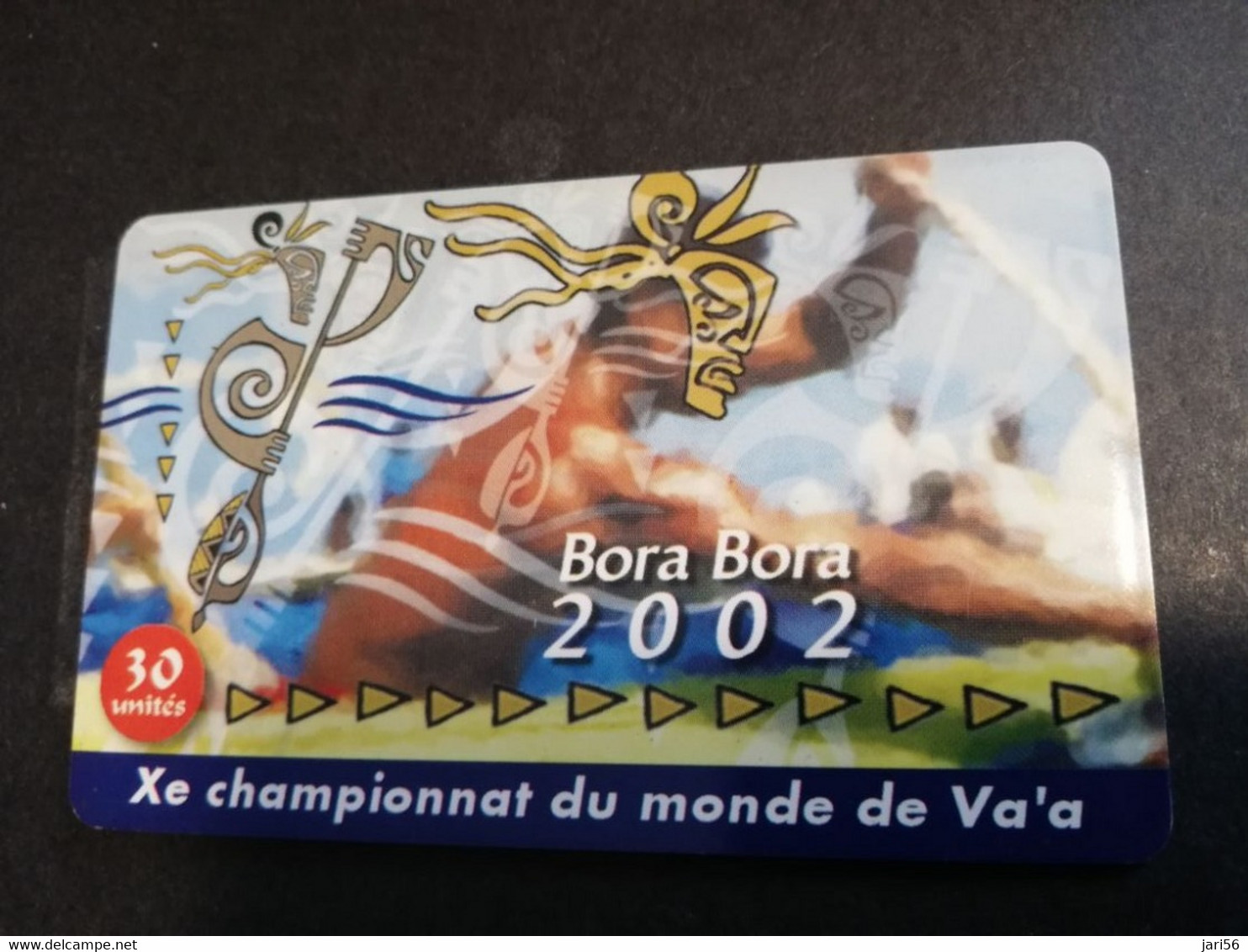 POLINESIA FRANCAISE  CHIPCARD  30   BORA BORA 2002 CHAMPIONNAT DU MONDE DE VAA               **4936** - Polynésie Française