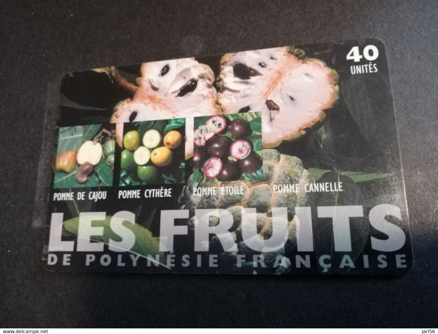 POLINESIA FRANCAISE  CHIPCARD  40 UNITS LES FRUITS DE POLYNESIE FRANCAISE                   **4939** - Polinesia Francesa