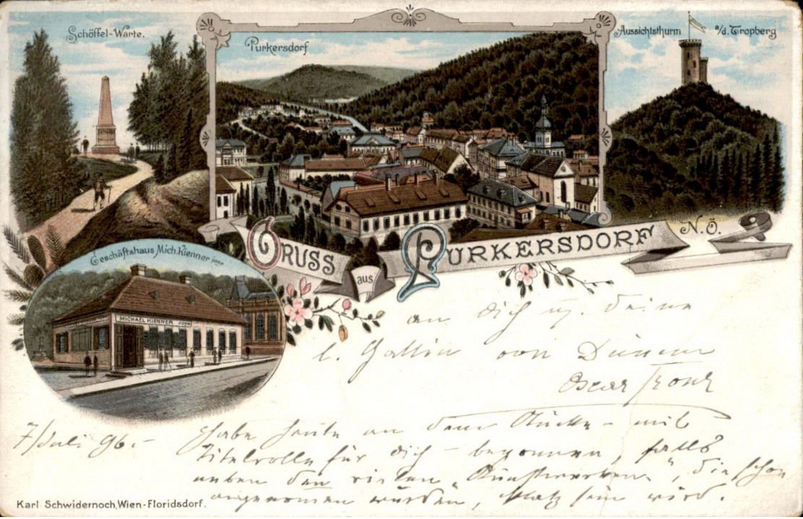 Gruss Aus Purkersdorf-Litho.1896 - Autres & Non Classés