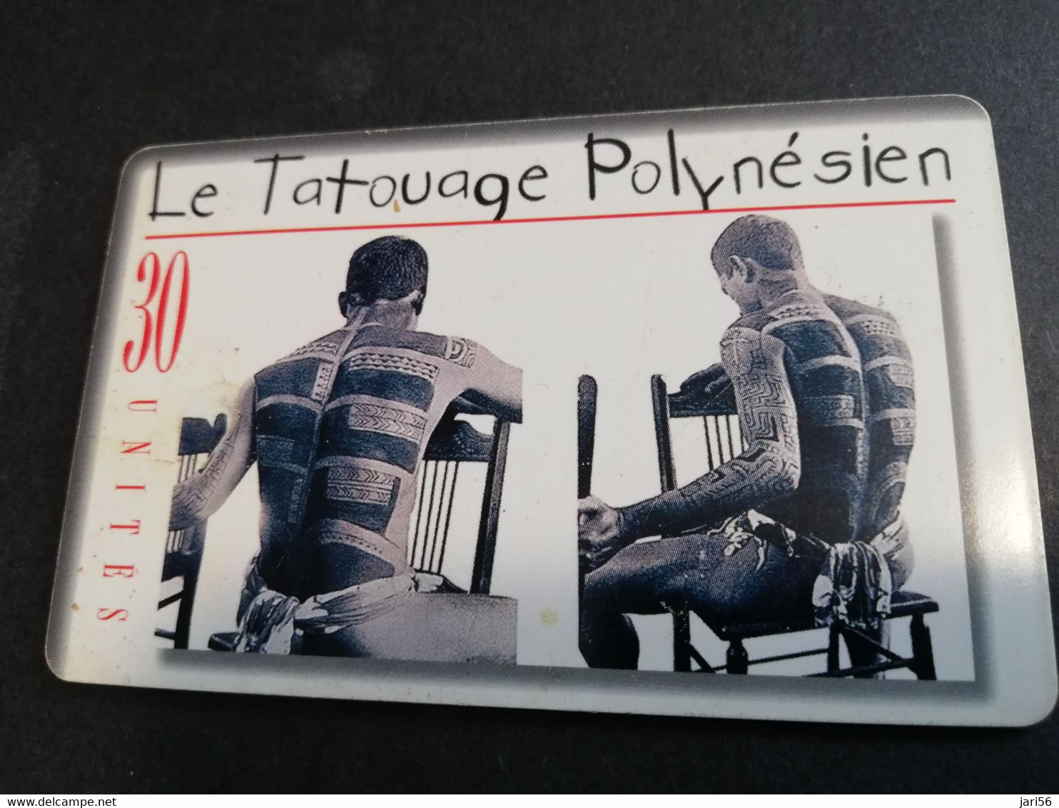 POLINESIA FRANCAISE  CHIPCARD  30 UNITS  LE TATOUAGE POLYNESIEN  GEM1A    POLYNESIEN                **4962** - French Polynesia