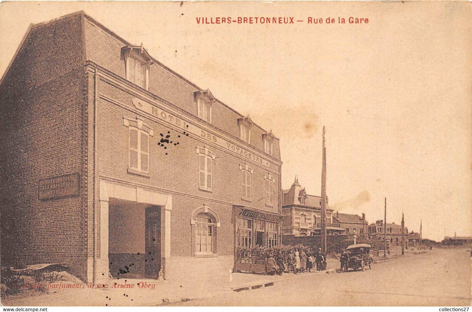 80-VILLERS-BRETONNEUX- RUE DE LA GARE ( HÔTEL DES VOYAGEURS) - Villers Bretonneux