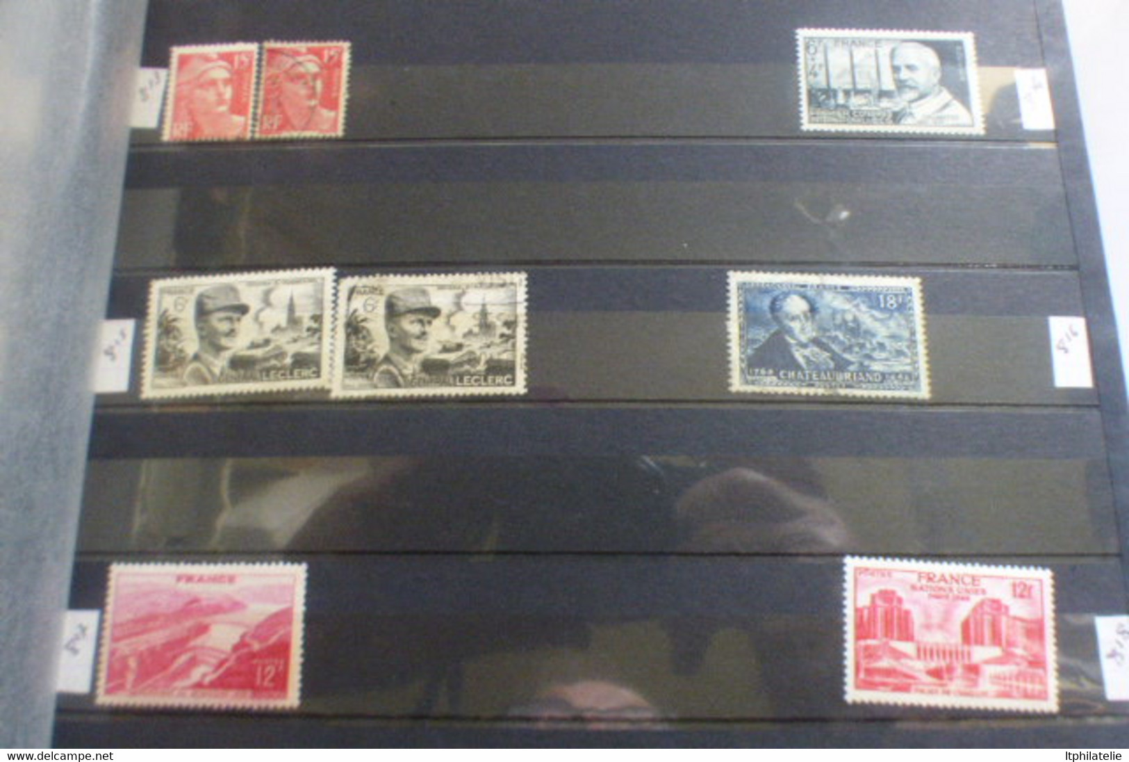 DESTOCKAGE  COLLECTION  FRANCE DONT VALEURS  ANNEES 1940 ET 1950 NEUFS** ET * ET OBLITERES TBE