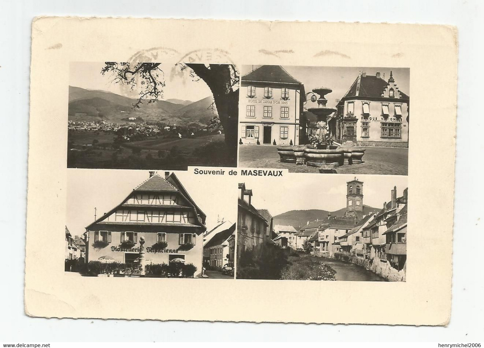 68 Haut Rhin Masevaux Vue La Place Hostellerie Alsacienne Petite Venise , Souvenir .. - Masevaux