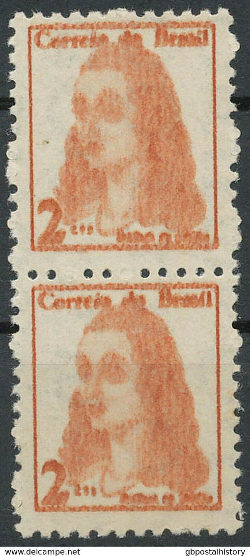 BRAZIL 1967 2 Cts Marilla De Dirceu U/M Pair, MAJOR VARIETY: WRONG BLURRED COLOR - Unused Stamps