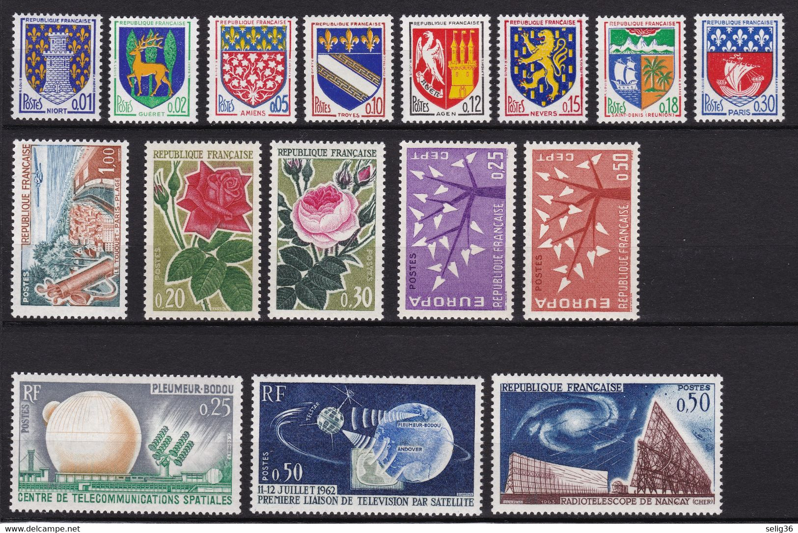 FRANCE 1962 YT 1325-1367 ** - 1960-1969