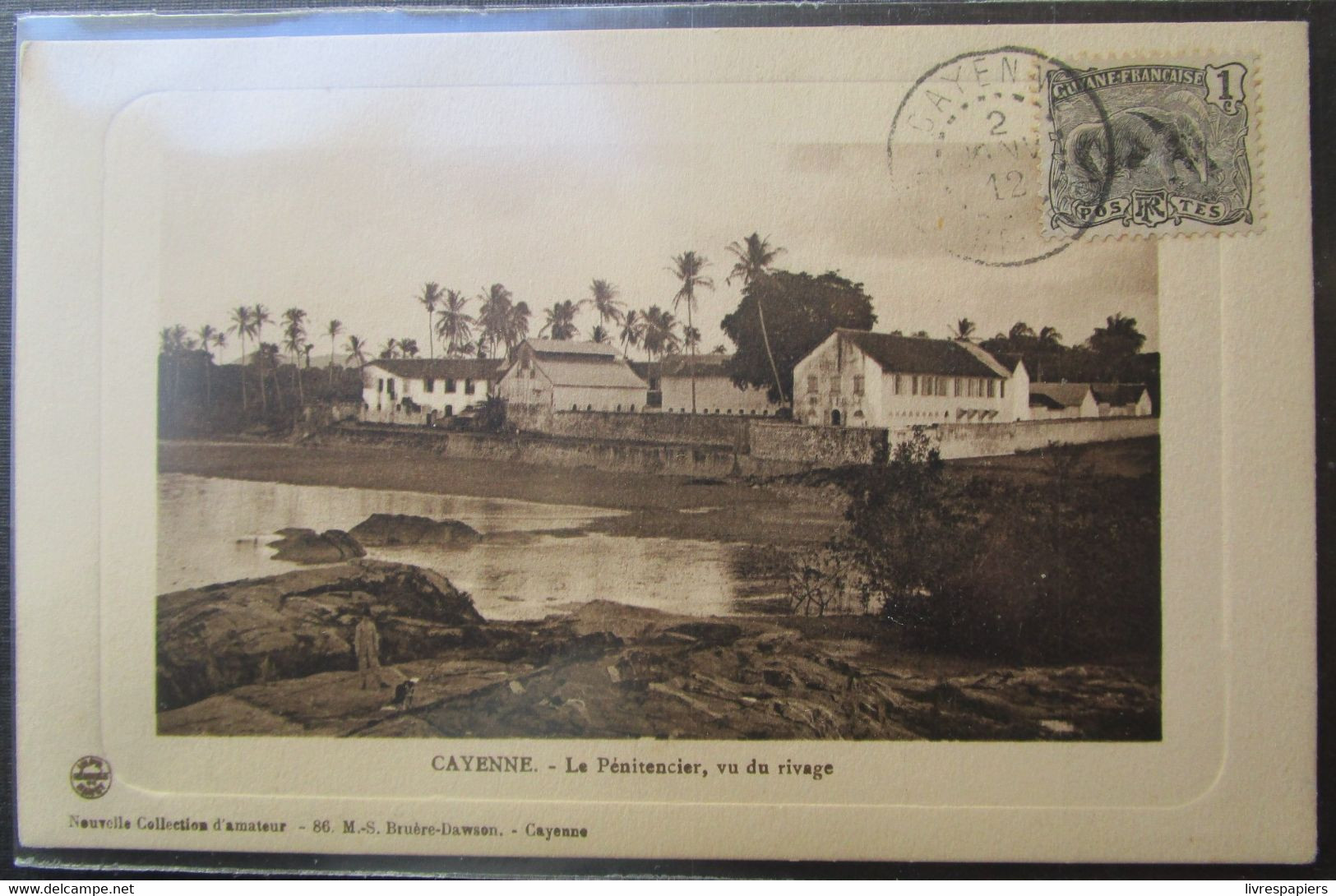 Guyane Cayenne Penitencier Vue Du Rivage Cpa Timbrée Guyane 1912 - Cayenne