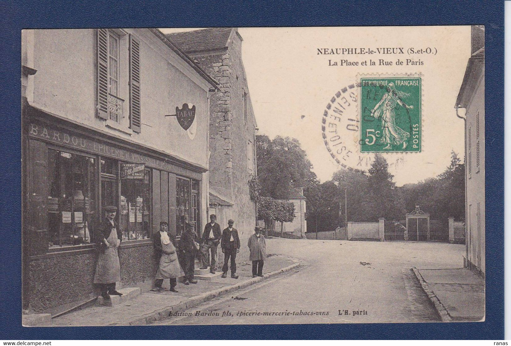 CPA [78] Yvelines > Neauphle Le Chateau Commerce Shop Tabac Circulé - Neauphle Le Chateau