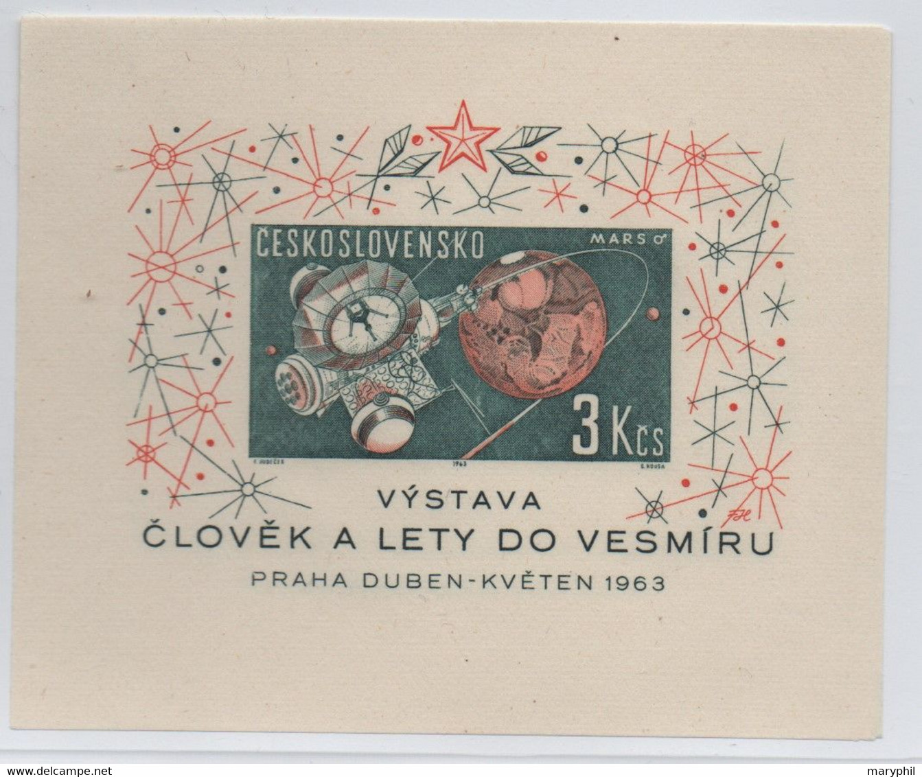 TCHECOSLOVAQUIE   BF N° 23 **  - COSMOS - Cote 20 € - Unused Stamps