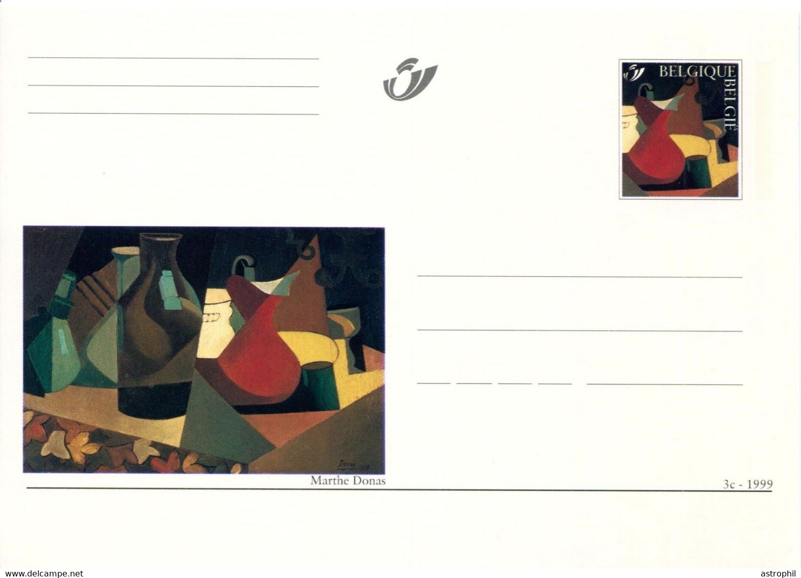 11199529 BE 199901003; L'art Au Féminin; 3 Cartes Postales Illustrées; Cob BK76-78 - Cartes Postales 1951-..